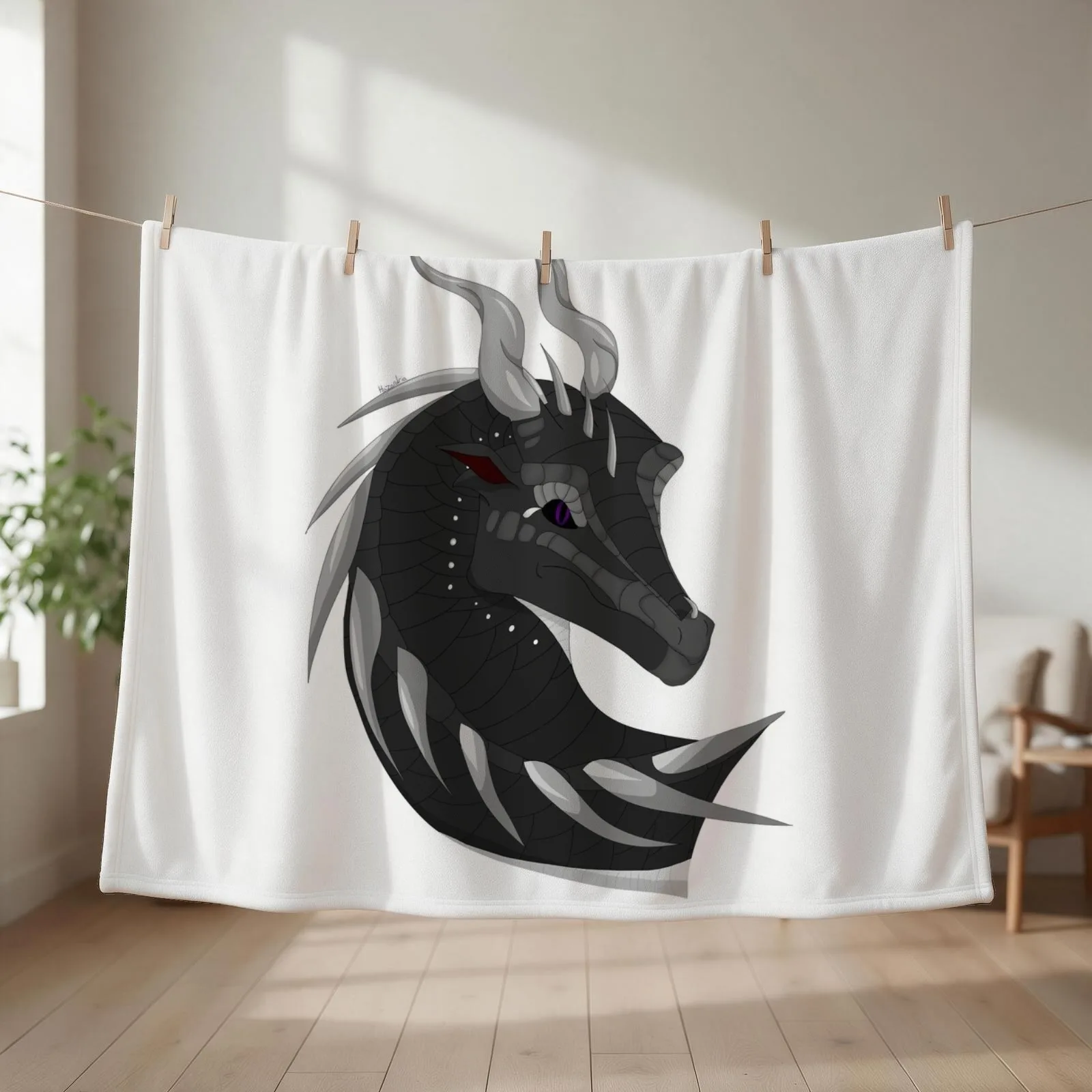 Darkstalker - Wings of Fire Throw Blanket warm winter funny gift Softest sofa bed Blankets