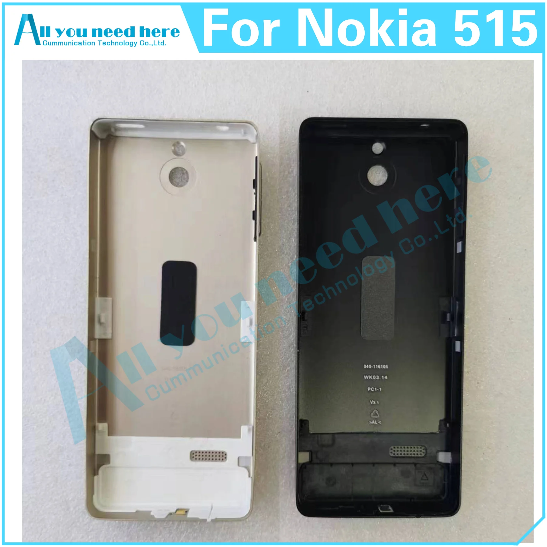 For Nokia 515 Back Cover Door Housing Case Rear Battery Cover Repair Parts Replacement