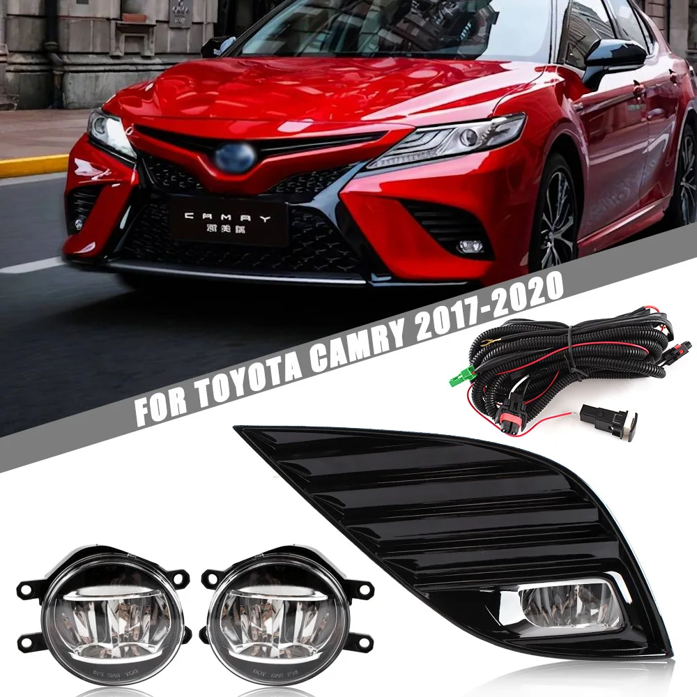 

Front Bumper Fog Lamp Upgrade Kit FOR TOYOTA CAMRY 2017 2018 2019 2020 Version Additional Foglight Set Switch + Wiring
