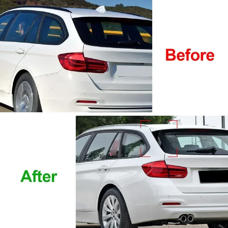 Car Rear Window Side Spoiler Wing Trim Stickers Spoilers Canards Splitter For BMW 3 Series F31 Touring Wagon 2012 2013 2014-2018