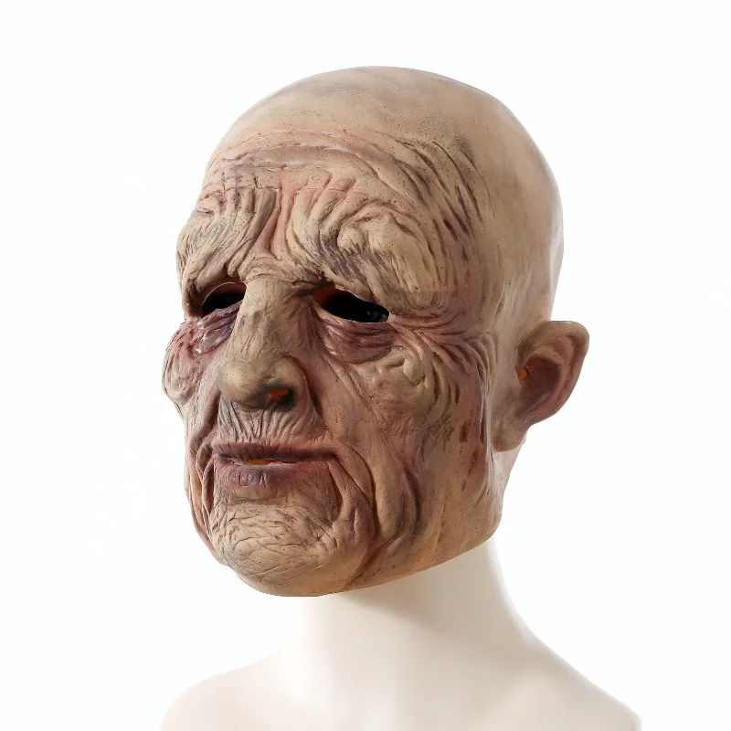Halloween scary old man latex mask show props face decoration