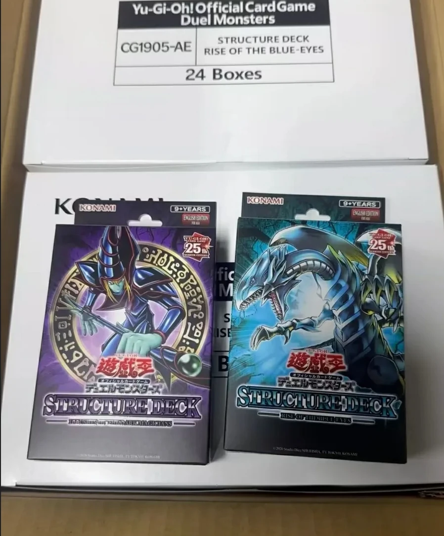 2Pcs Yugioh KONAMI Structure Deck Illusion of the Dark Magicians Rise of the Blue Eyes Asian English Sealed Booster Box