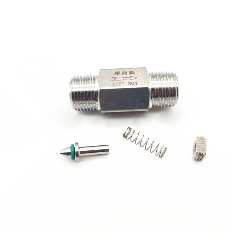 304 One-way Stainless Steel Valve External Thread Check Valve Double Male Thread Hexagonal Direct Valve