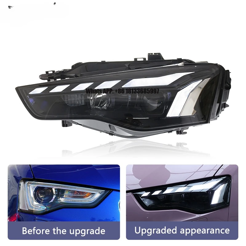 

Автозапчасти Plug and Play 2012-2016 Полностью светодиодные фары LCI в сборе с ксеноновым обновлением для фар Audi A5