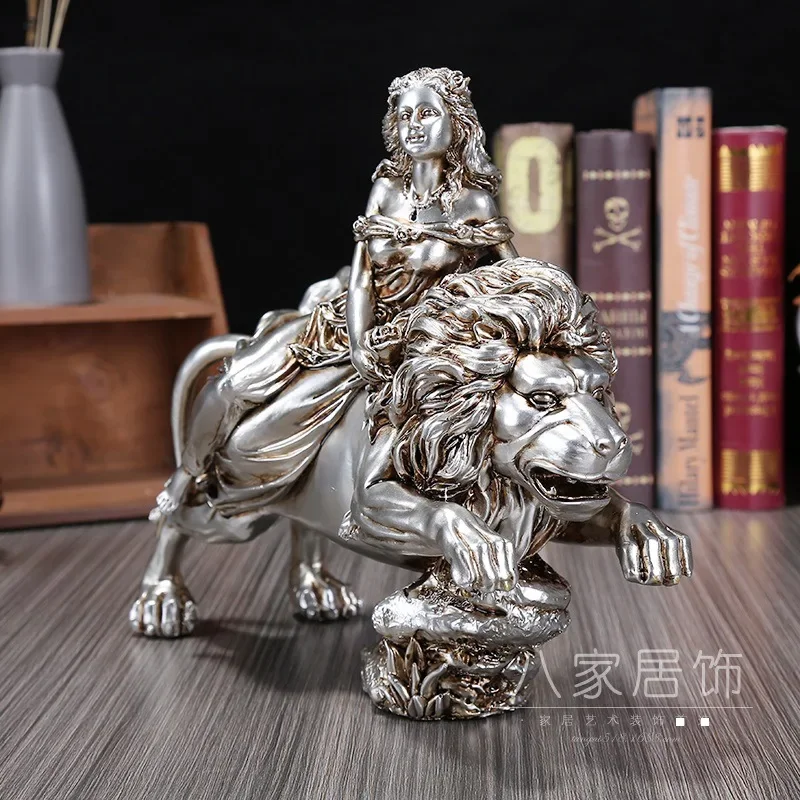 

Beauty and Beast Resin Furnishings Creative Home Living Room Character Decoration Handicraft Decoration Resin Charms