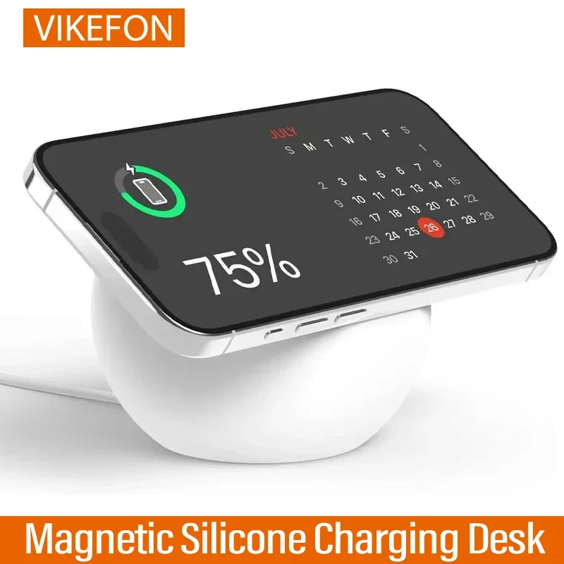 

Магнитный силиконовый держатель для зарядки в форме шара для Magsafe IPhone 15 14 13 12 Pro, аксессуары для док-станции с быстрым зарядным устройством