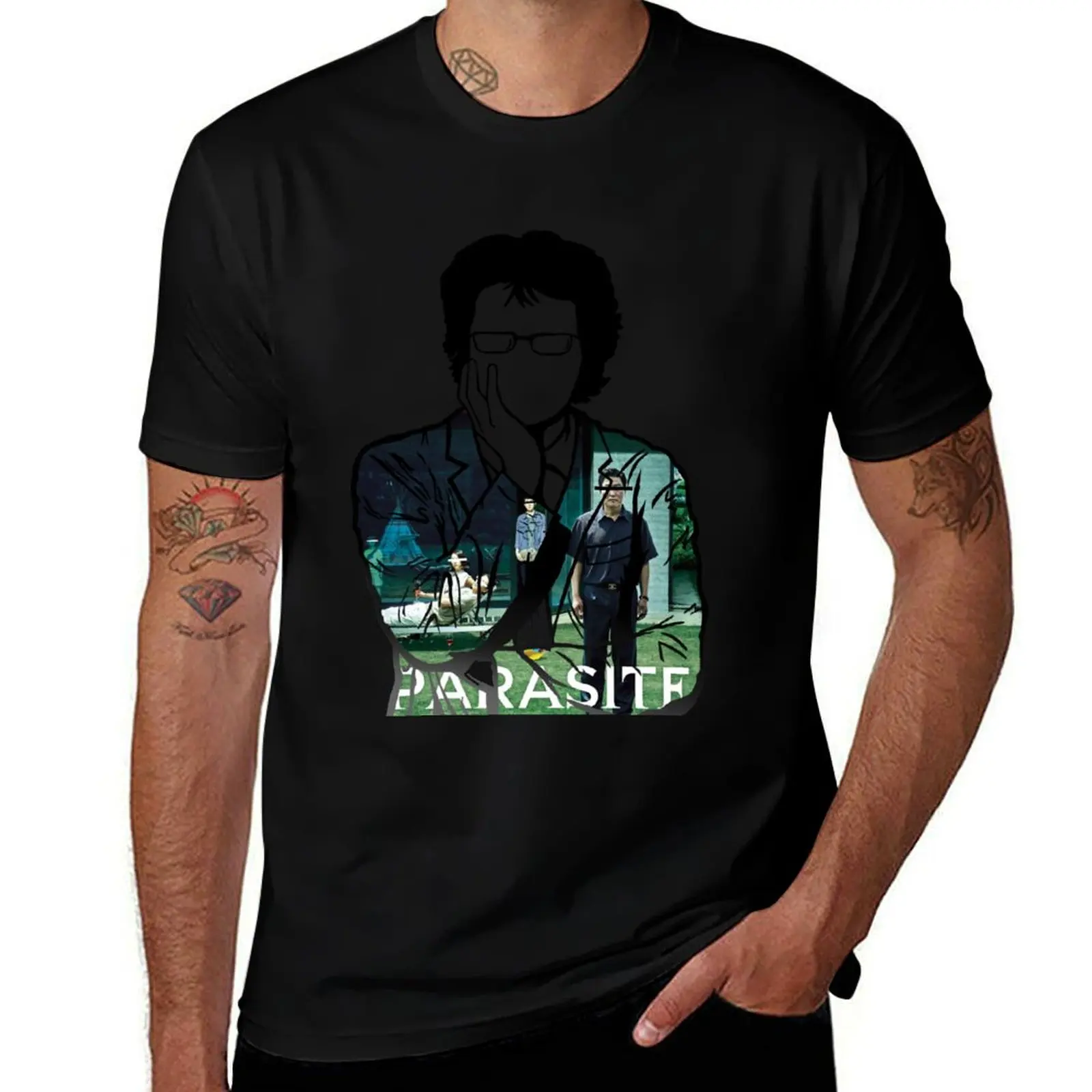 Bong Joon Ho Parasite Portrait T-Shirt Blouse rapper graphic tees vintage t shirts tees mens tall t shirts