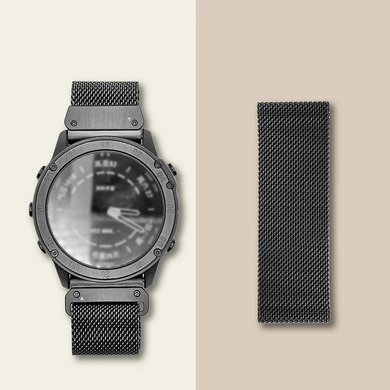 20 22 26 MM Milanese Steel Loop Strap For Garmin Fenix 7X 7 7S 6X 6 6S Pro 5 5X Plus 8 43 47 51 Tactix 7 Epix Pro Quickfit Band