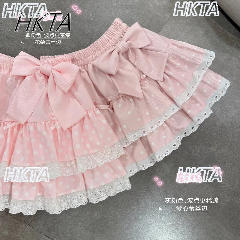 

Original Lolita Cake Short Skirt Lace Soft Girl A-line Leg-slimming Puffy Skirt for Women Fashion Versatile Spring Summer Skirts