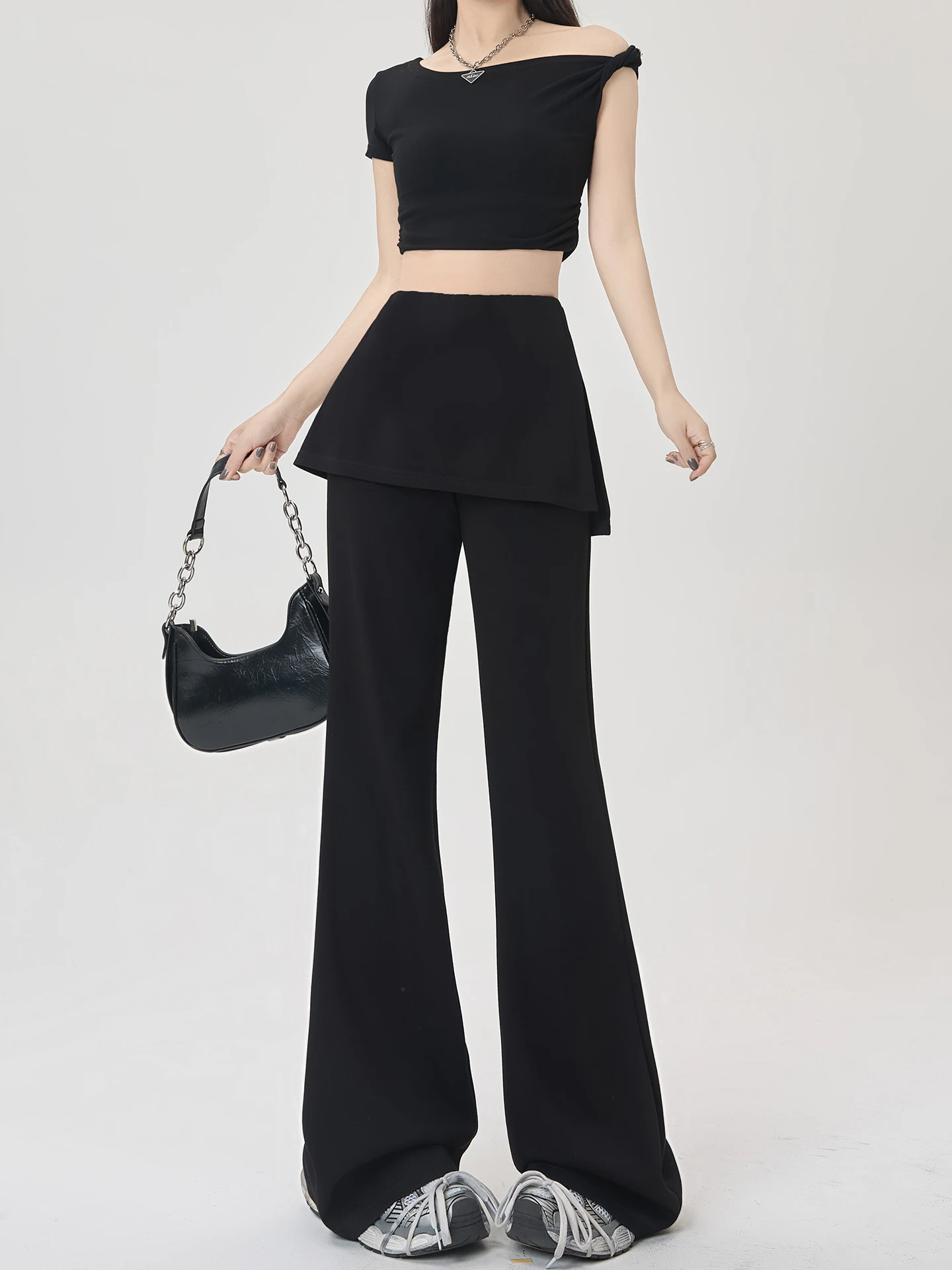 

Bla Casual Flared Yoga Pants Women's Autumn Winter New Sle Slimming Versatile High Waist Elastic Leggings Casual Pants