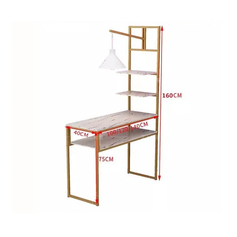 Trendy Unique Nail Table Rustic Nordic Multifunctional Design Nail Table Modern Luxury Mesa De Uñas Manicura Salon Furniture
