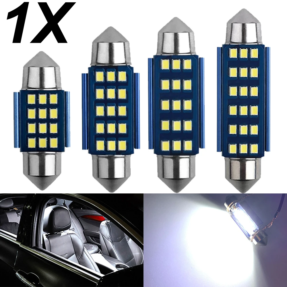 1x C10W C5W LED Canbus Festoon 31mm 36mm 39mm 41mm 2016 for Car Bulb Interior Reading Light License Plate Lamp White Free Error