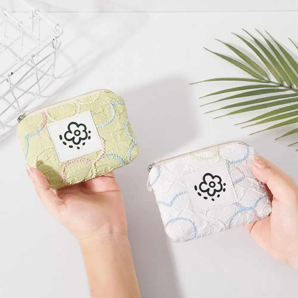 Подарки, портативный милый кошелек для монет, держатель для удостоверений личности, большая вместительная женская сумка на запястье, холст, простой вафельный клатч