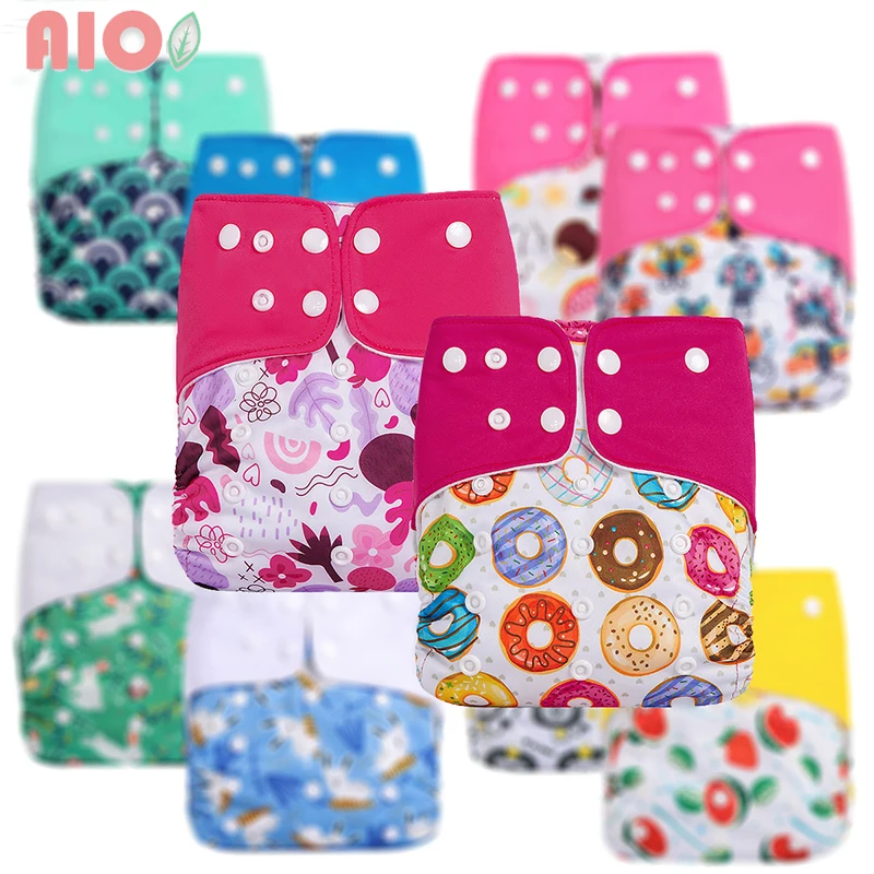 

AIO 2pcs/Set Eco Cloth Diaper Fast Dry Liner Reusable Pocket Nappy Adjustable Fit Infant 3-15 KG Reject Red Ass Baby Necessity