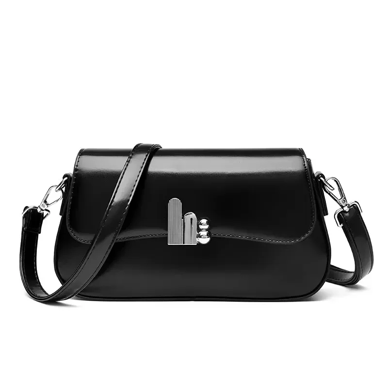 Fashion-Forward Vintage Messenger Bag – Damen-Umhängetasche mit minimalistischem, einfarbigem und luxuriösem Nähten