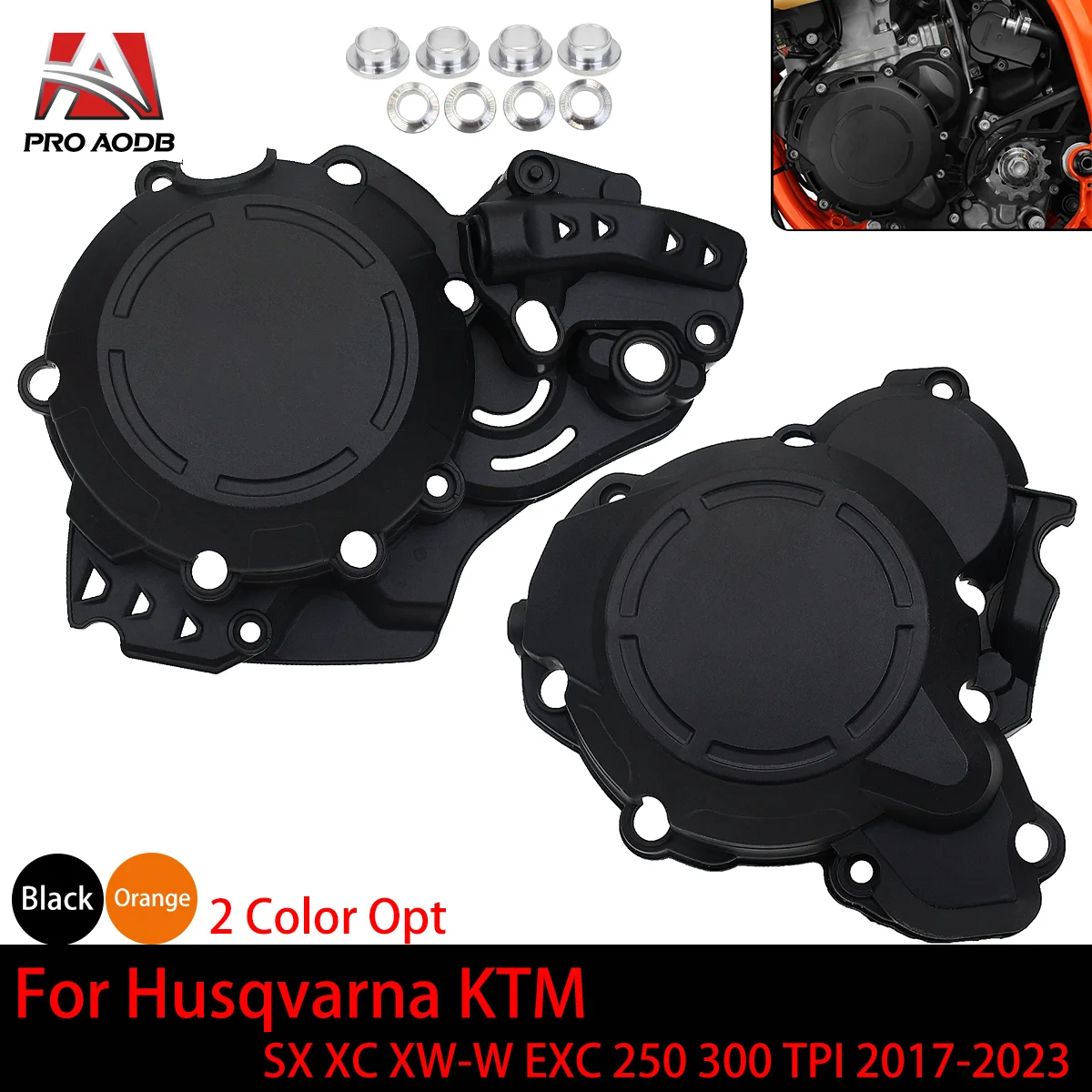 

Motorcycle Engine Cover Clutch Magneto Protector For Husqvarna FE FC EC For KTM SXF XCF EXC 250 350 2023 Dirt Bike Accessories