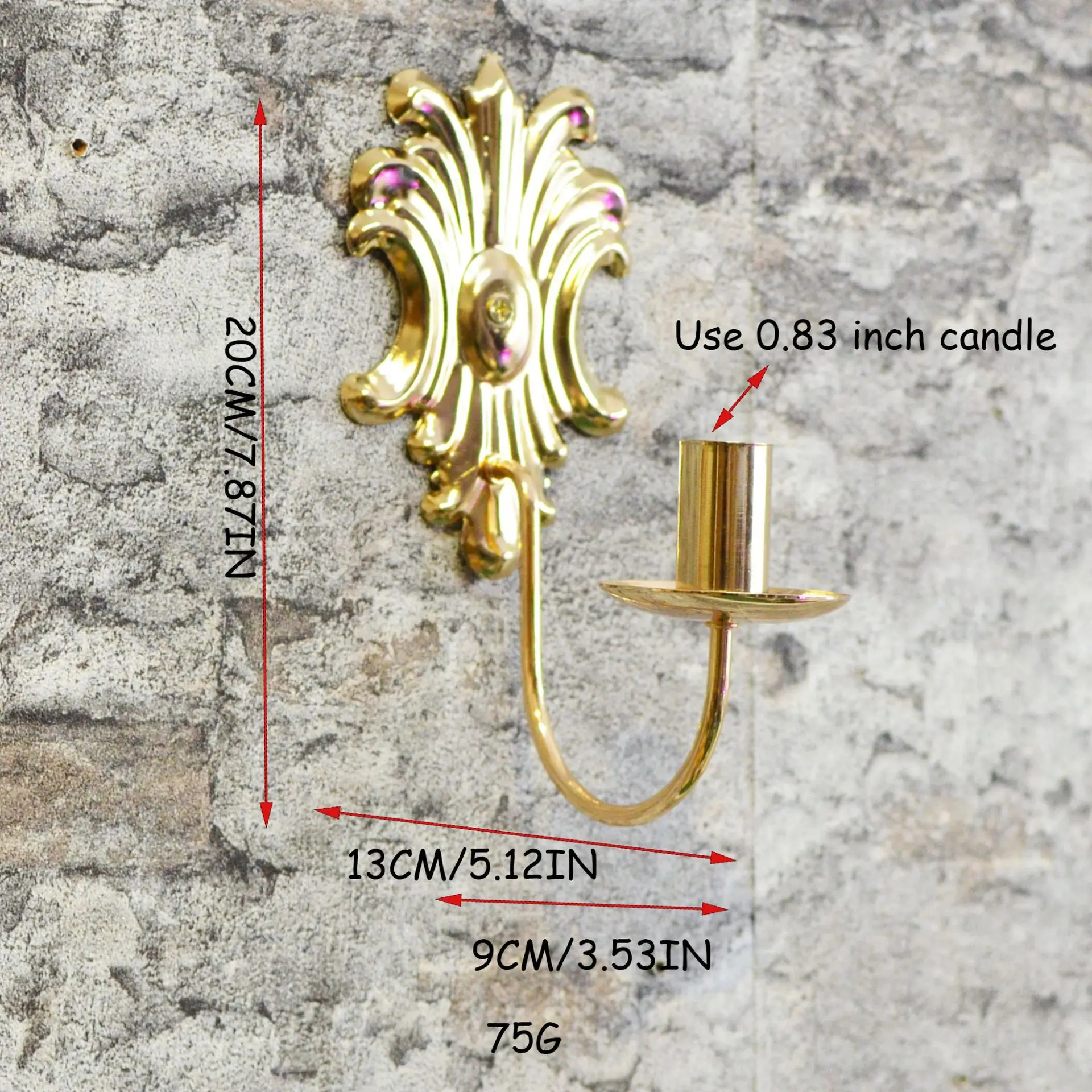 Iron Wall Mounted Candle Holder with Ornate Ethnic Craftsmanship for Adding Warm and Inviting Ambiance to Interiors
