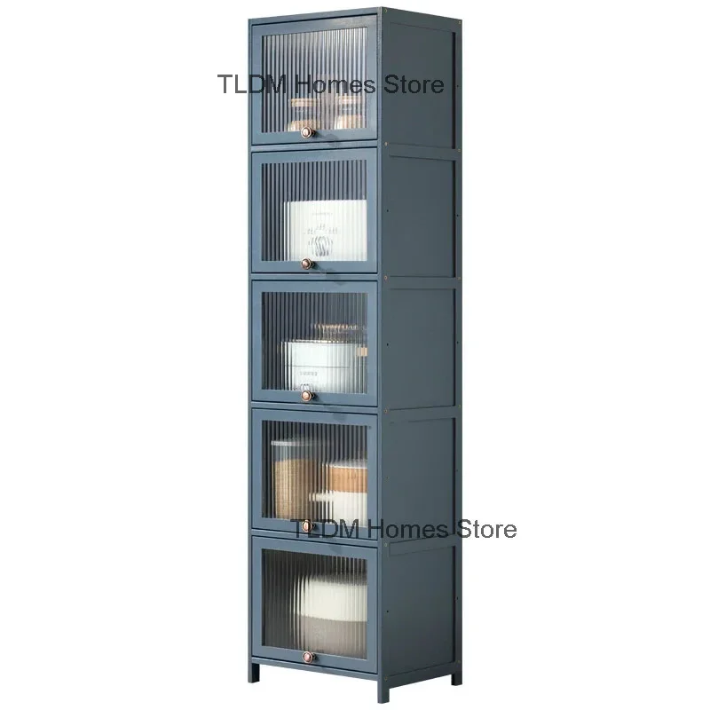 Modern Acrylic Kitchen Cabinets Home Crevice Locker Kitchen Furniture Minimalist Multi-layer Living Room Wine Storage Cabinet