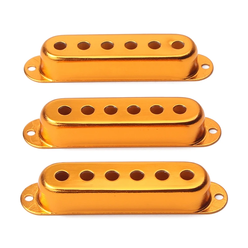 3 Pcs Open Brass Single-Coil Pickup Covers Electric Guitar Part 48/50/52mm