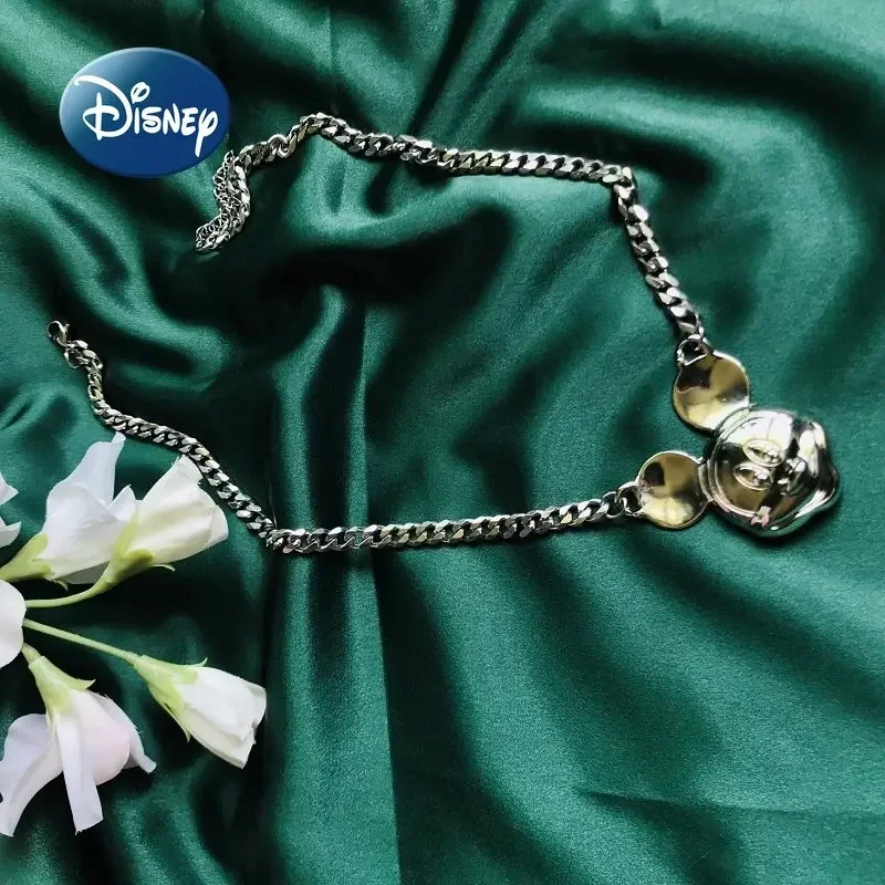 Disney Mickey 2025 New Women\'s Necklace Luxury Brand Women\'s Jewelry Cartoon Fashion Trend High Quality Collar Long Necklace