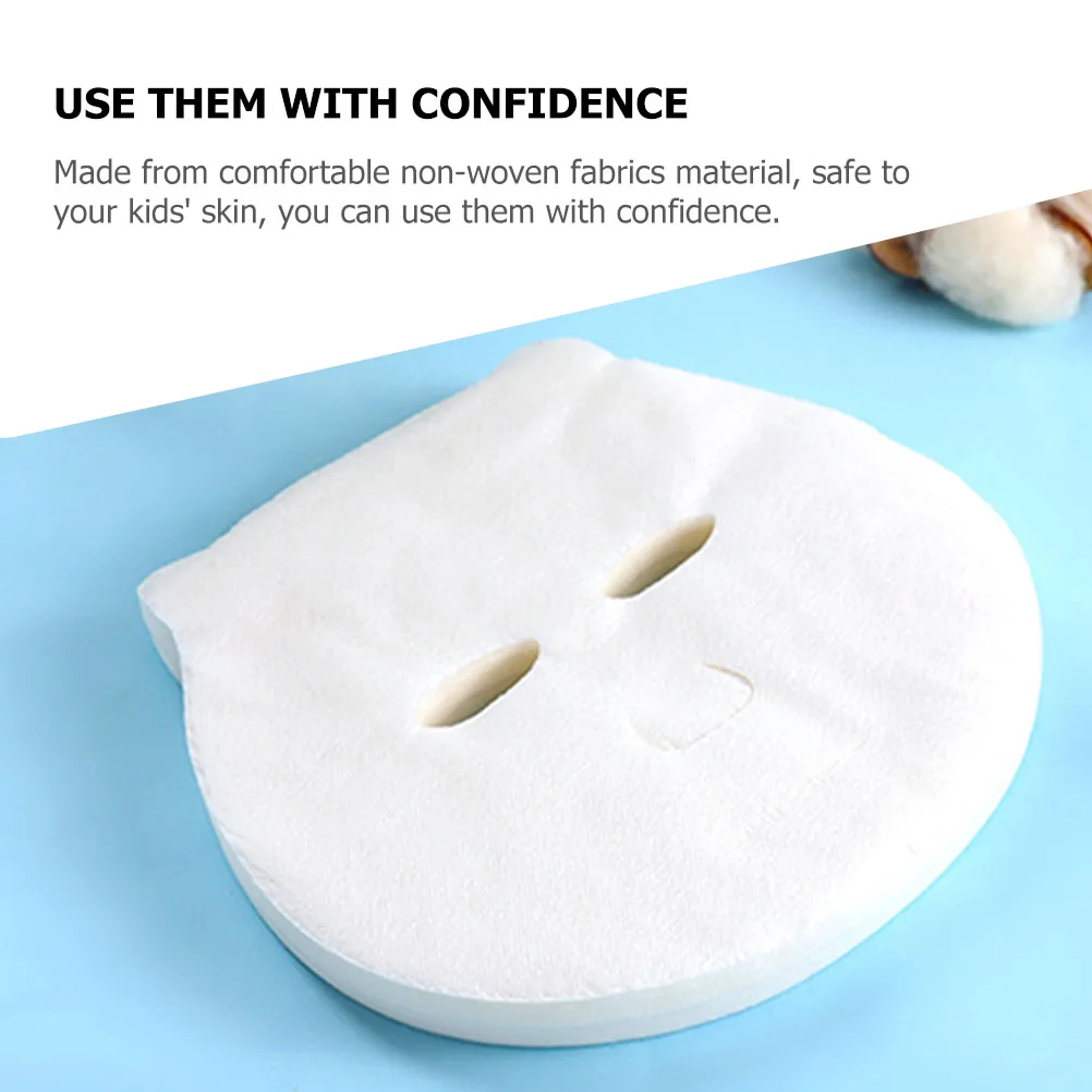 

100pcs Mask Paper 15 5X14 cm Disposable Infant Masks Kids Face Masks Disposable Non woven Fabric Skin Care Sheets