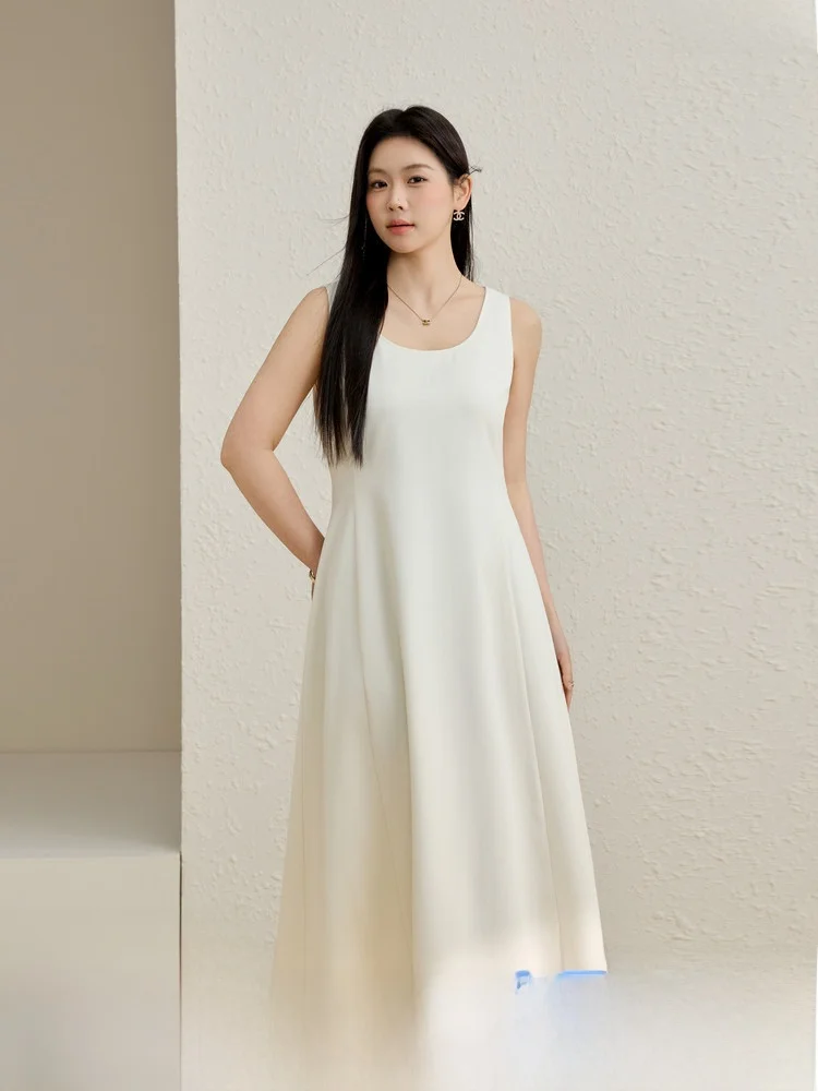 

Ele Simple Svel Dr Slimming Waist Design Casual Spring Faion plus Size Women's Clothing A-Line Midi Dr