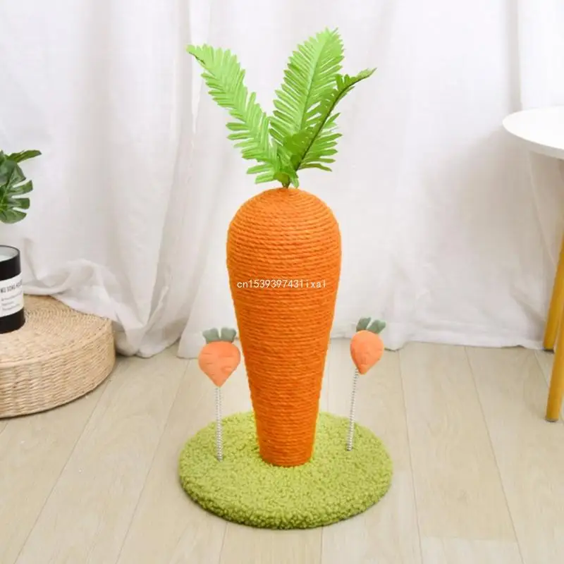 

Carrot for Cat Scratcher Kitten Scratching Post Save Furniture with Sisal Tree