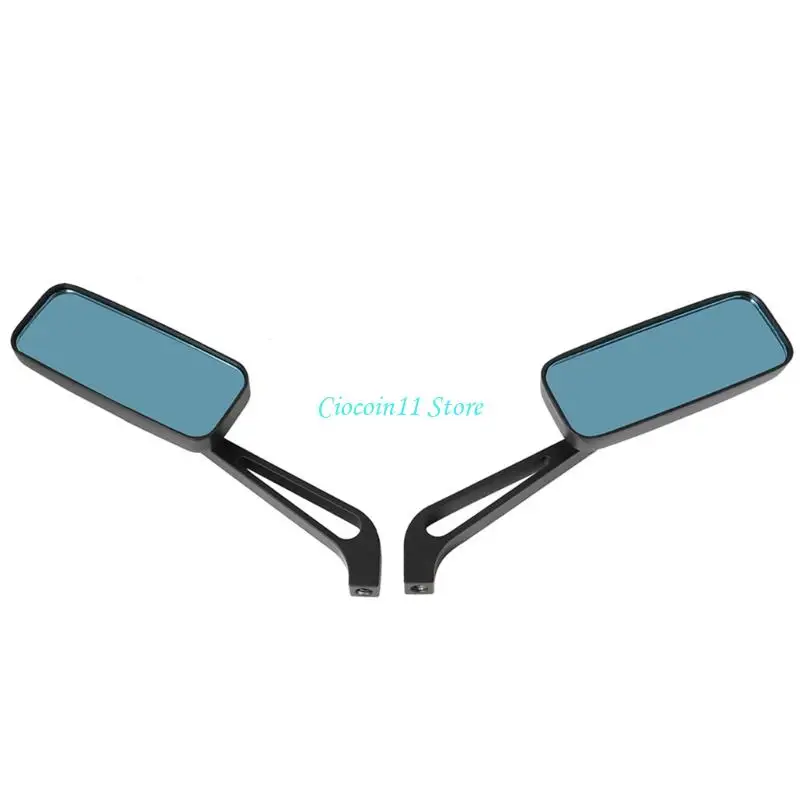 Y1UB Motorcycle Side Mirror Aluminum Alloy Motorcycle Rectangular Rear View Mirror