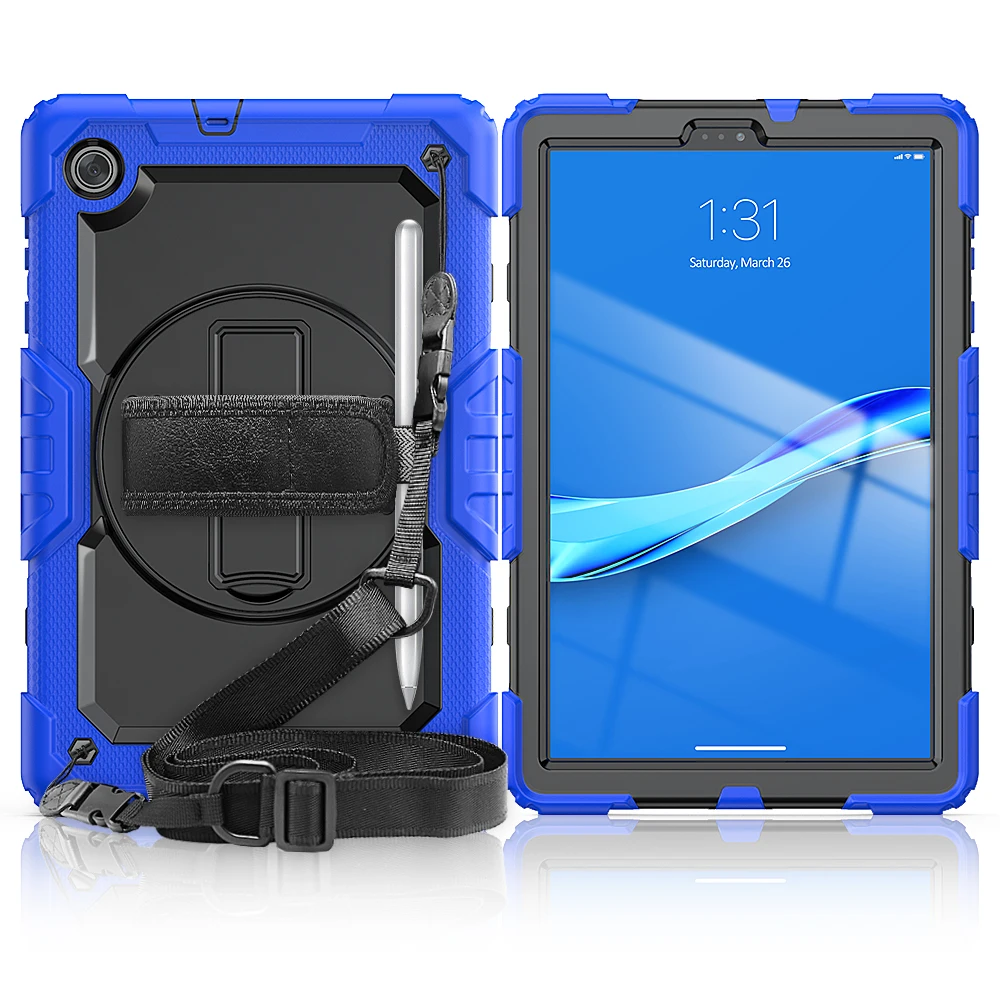 Armor Case for Lenovo Tab M9 TB-310FU TB-310XU M8 4rd Gen TB-300FU TB-300XU Shockproof Rotatable Cover With Hand Shoulder Strap