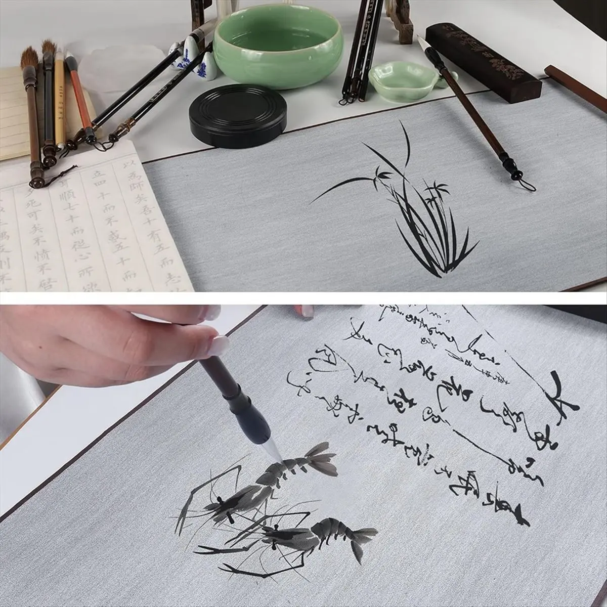 Reliable- Reusable Calligraphy Cloth, Water Write Cloth Scroll for Chinese Calligraphy Practice, No Ink or Paper Waste