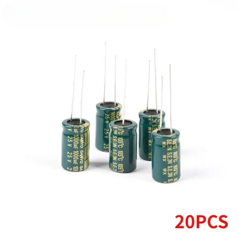 20PCS 1000UF 25V FM Internal Resistance High Frequency Capacitor for RC FPV Drone 30A 40A ESC F3 F4 F7 Flight Controller