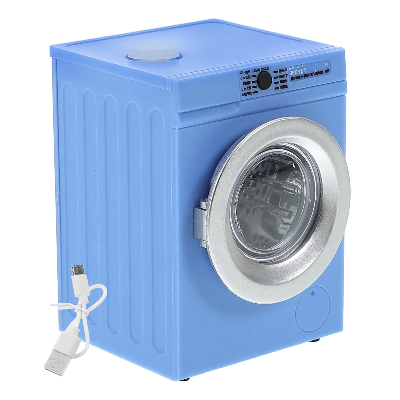 

Miniature 1 12 Scale Washing Machine Rechargeable Rotatable Door for Dollhouse Layout Prop Portable Washer Decoration