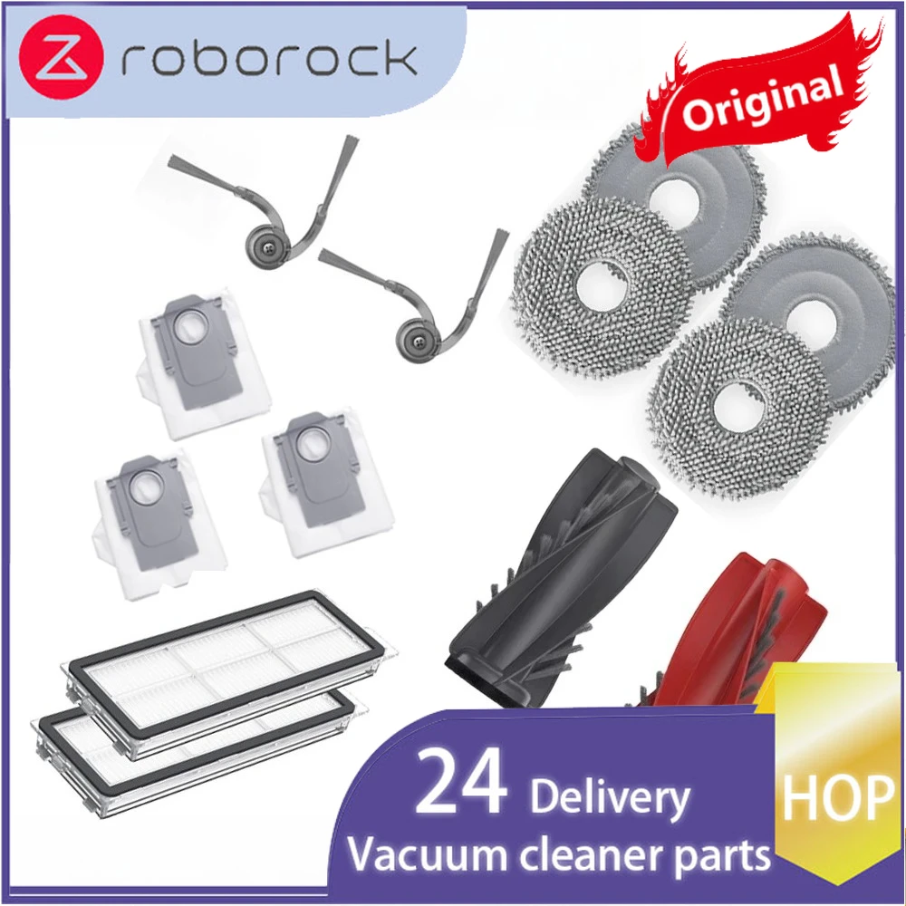 Sac à poussière, filtre lavable, brosse principale/bordaleuse, pièce de rechange pour Roborock Qrevo Curv / S5V / S5X / 5A1 / 5XC / 5AE / CurvC