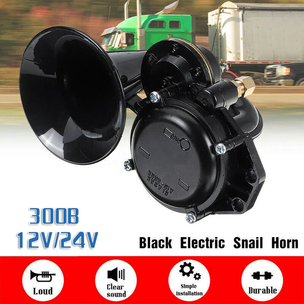 

Car Loud 300DB 12V Electric Snail Air Horn For-Scania For-Volvo Snail Air Horn 12 Truck Motorcycles Boats Air Horn Conversion