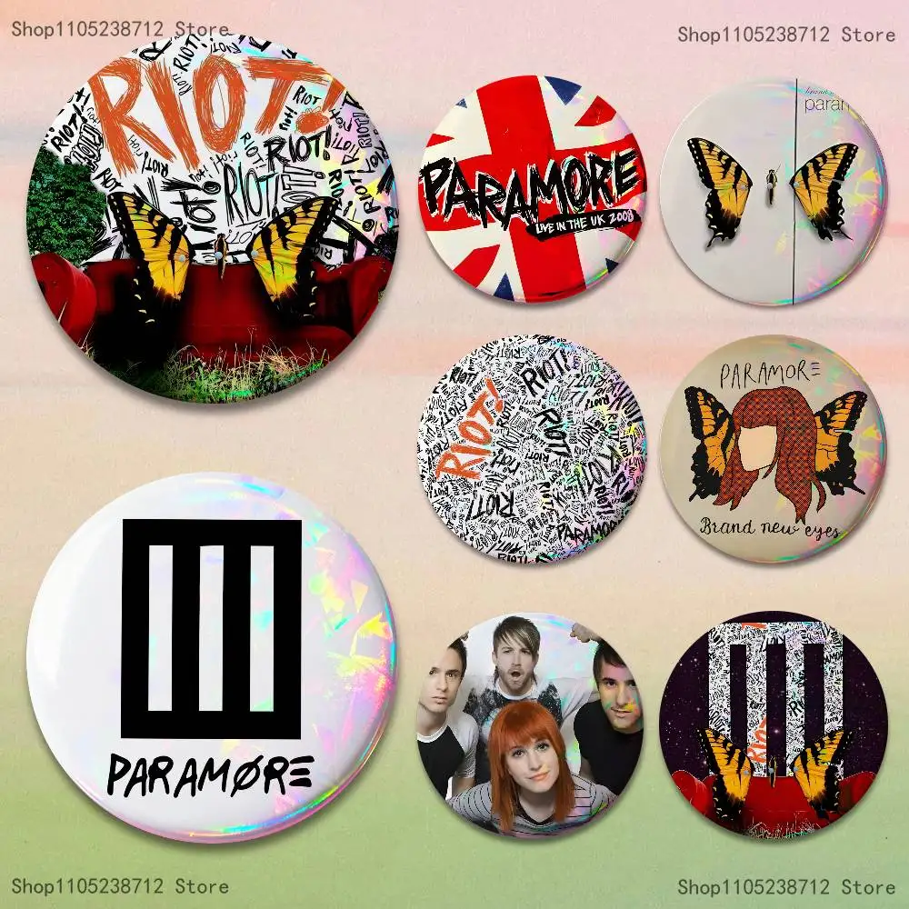 

Band P-Paramore Pins Backpack Clothes Jewelry Accessories Cartoon Round Brooch Button Badge Fans Collection Gifts
