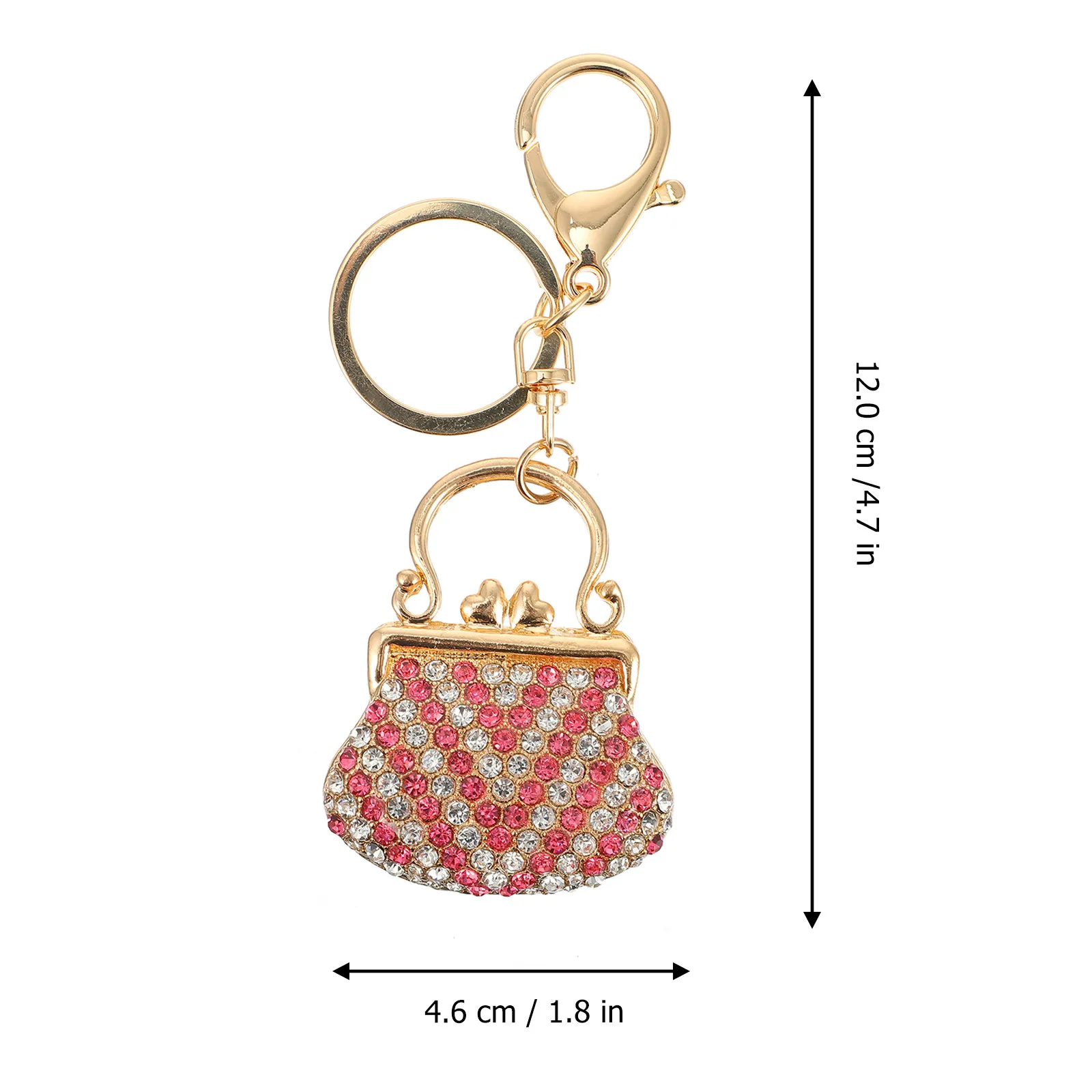 Alloy Diamond-Shaped Key Ring Purse Keychain for Bag Backpack Door Keys – Creative Organizing Accessory Gift