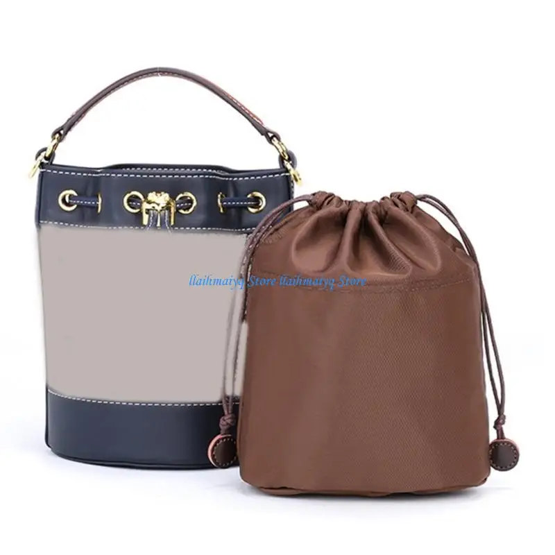 

573B Bucket Bag Insert for Tote Bag Shoulder Bag Drawstring Designed Nylon Inner Bag Crossbody Bag Insert
