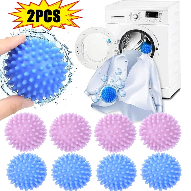 1/2PCS Reusable Plastic Laundry Ball Washing Machine Tools Pet Hair Remover Catcher Knot Prevention Dryer Ball Laundry Supplies