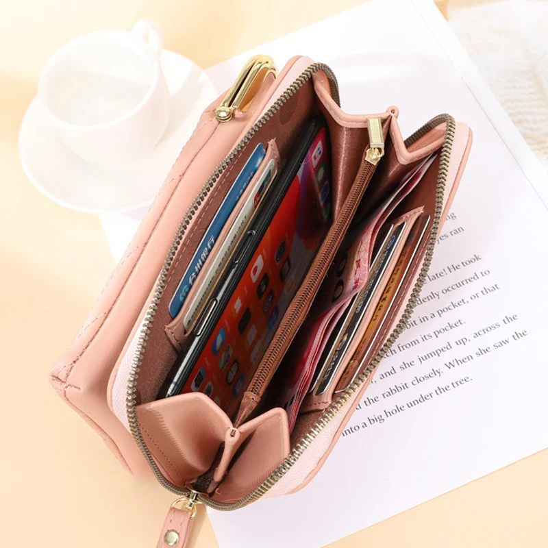 Casual Mobile Shoulder Bags Women Solid Color Pu Leather Crossbody Bag Purse Lady Shopping Small Messenger Handbag Clutch