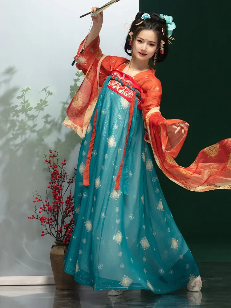 

NT144 New Original Hanfu Female Adult Fairy Ancient Dress Chest-length Skirt Chinese Summer Ancient Suit