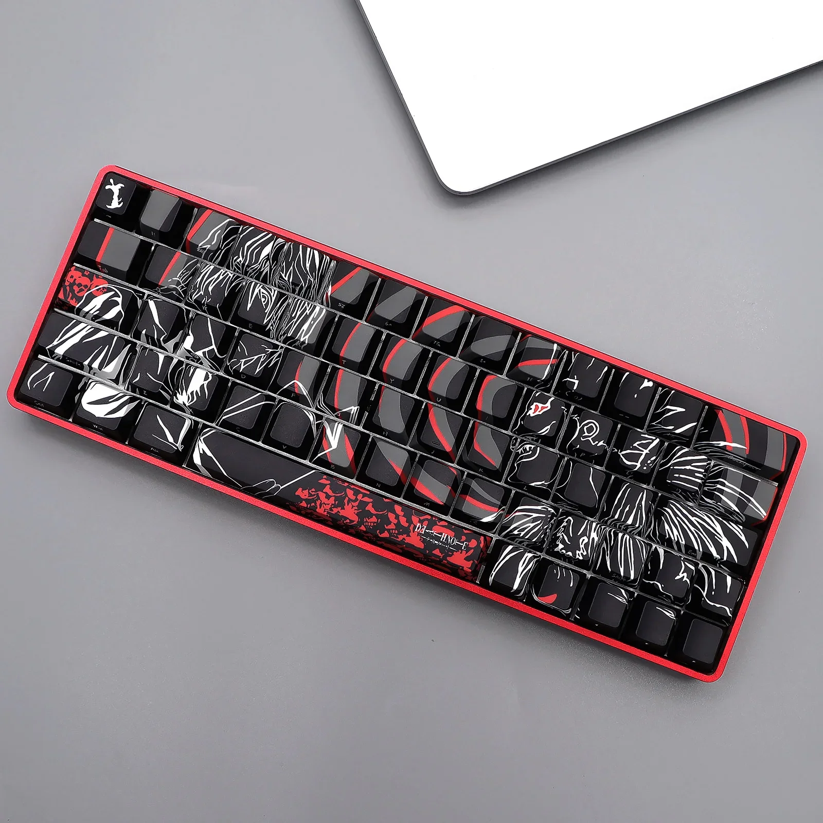 Imagem -03 - Death Note Pbt Keycap 61 68 75 96 61 96 96 mx Switch Teclado Mecânico Perfil Cereja Cereja Sublimação Dye Diy