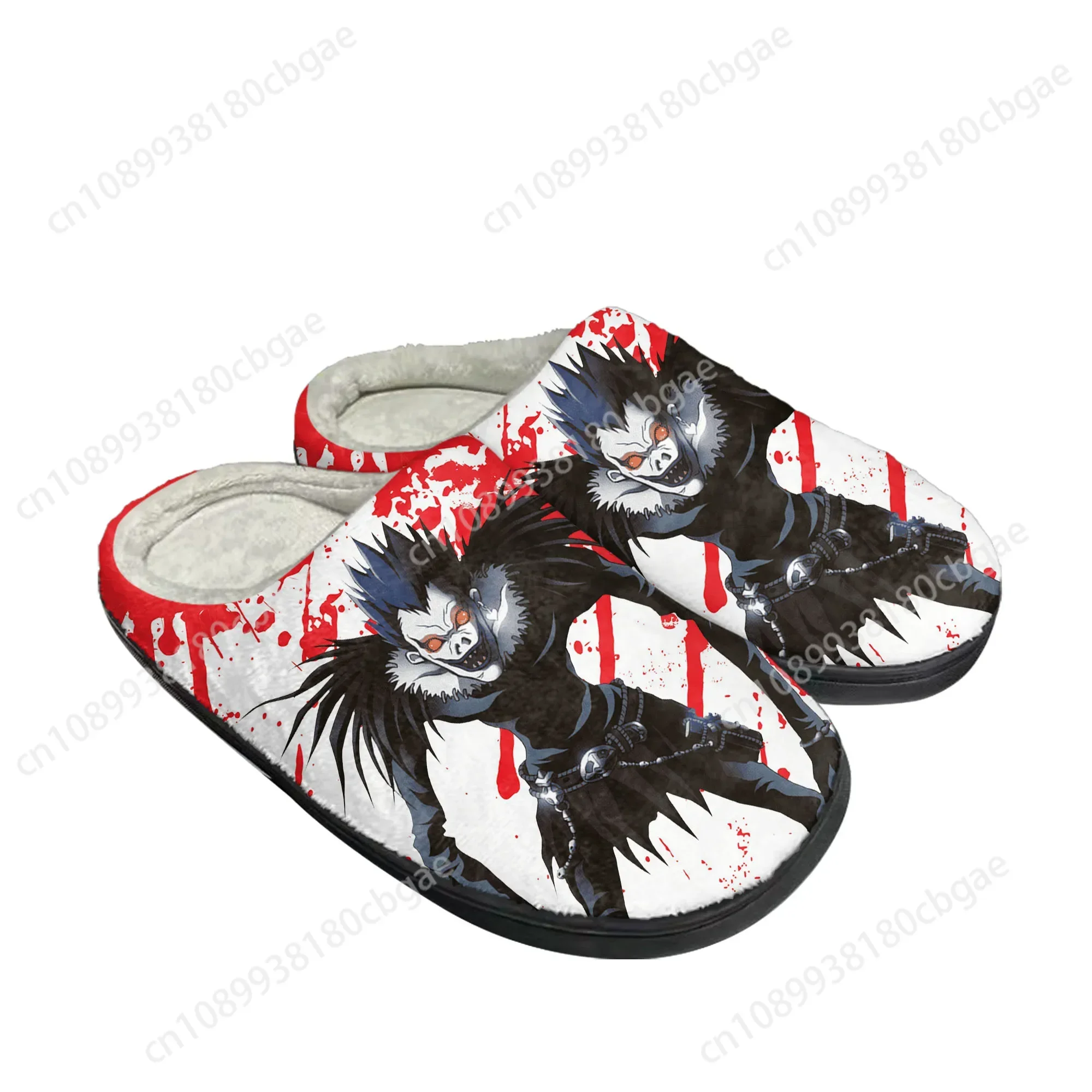 Ryuk Horror Halloween Death Note Home Cotton Custom Slippers Mens Womens Sandals Plush Casual Keep Warm Shoes Thermal Slipper