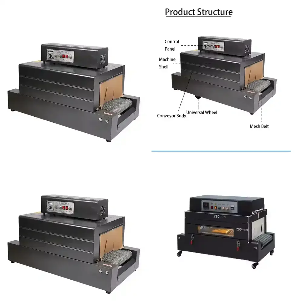 YYIPACK Heat Shrinker Automatic Shrink Wrapping Machine Plastic Film Heat Shrink Carton Box Packing Machine for Multiple