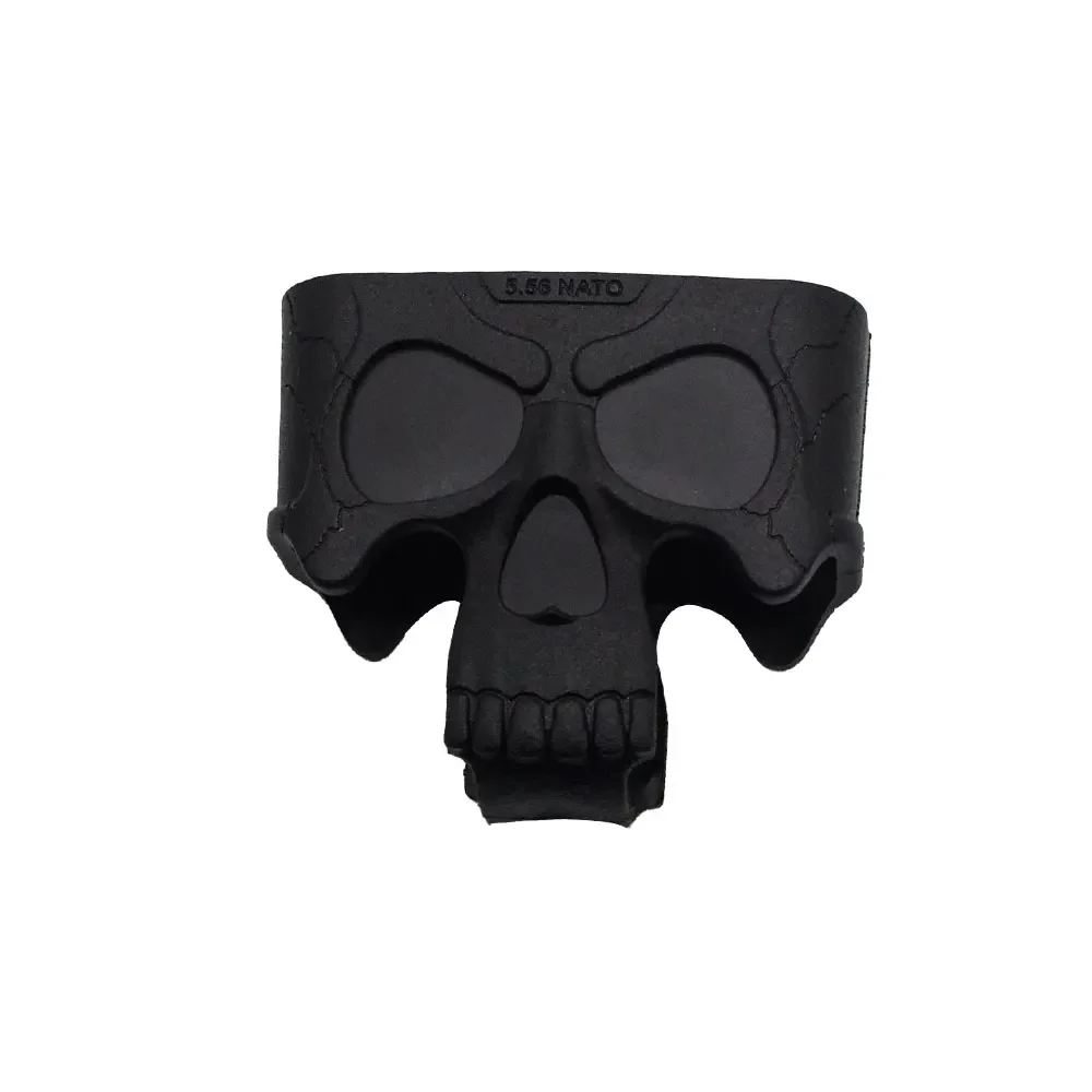 .308/7.62 Fast Mag Rubber Loops Mag Belt Holder for Airsoft M4/16 for Tactics Hunting Skull Shape Rubber Sleeve