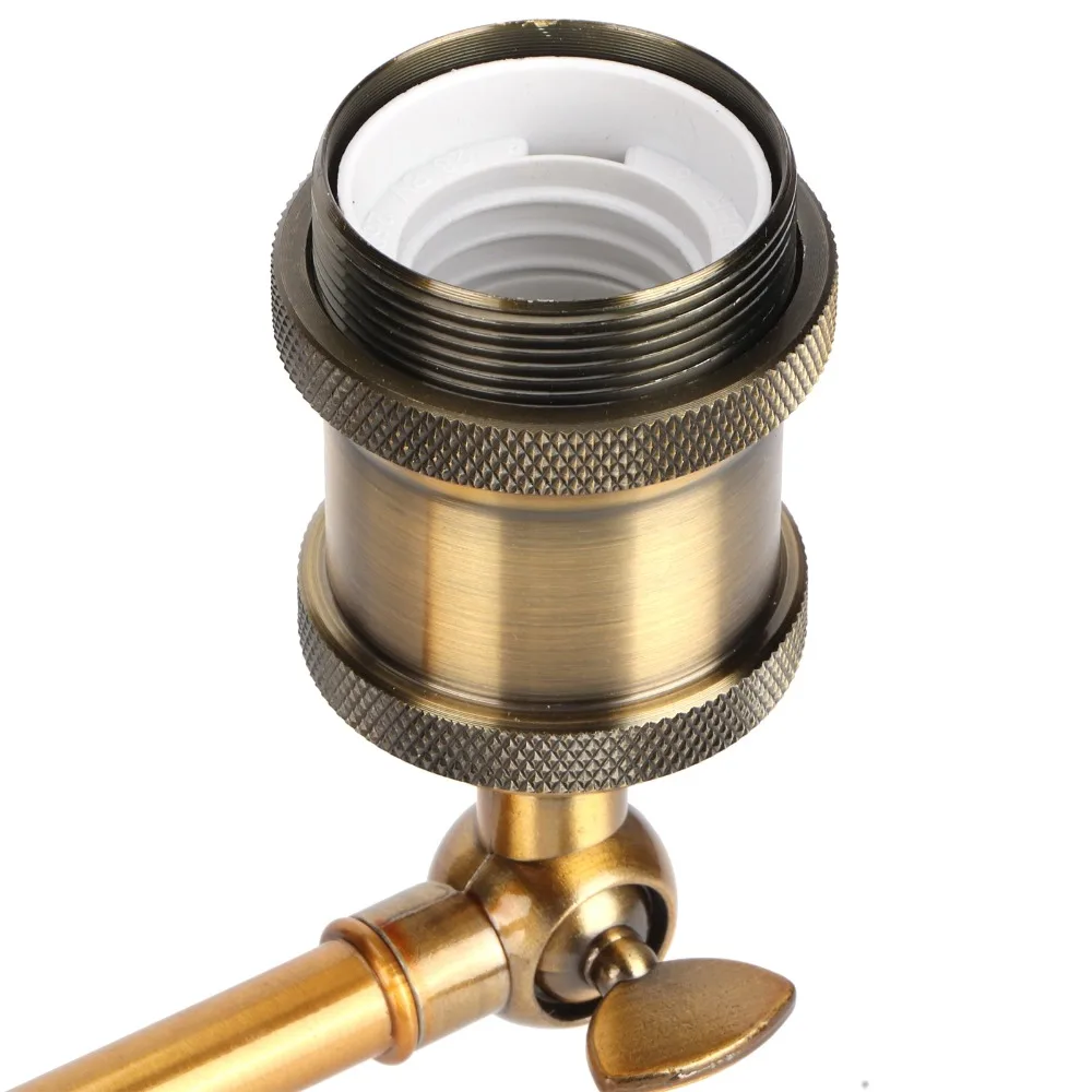 Classic E26 Lamp Holder Wall Light Double Heads Bronze Finish Wall Lamp AC110-120V Iron Material Wall Fixture Kitchen