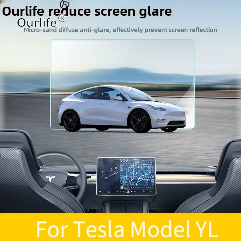 

For Tesla Model YL 2026 Car GPS Navigation Screen Protector Auto Interior Tempered Glass Protective Film Car Accessorie