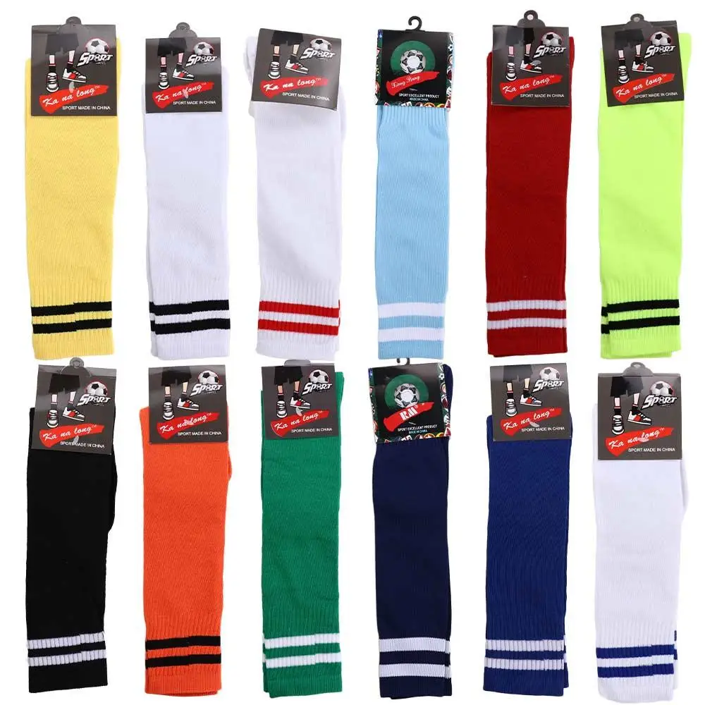 

Baseball Hockey Multicolor Cotton Spandex Striped Long Tube Kids Sock Sports Socks Football Long Socks Soccer Over Knee Socks