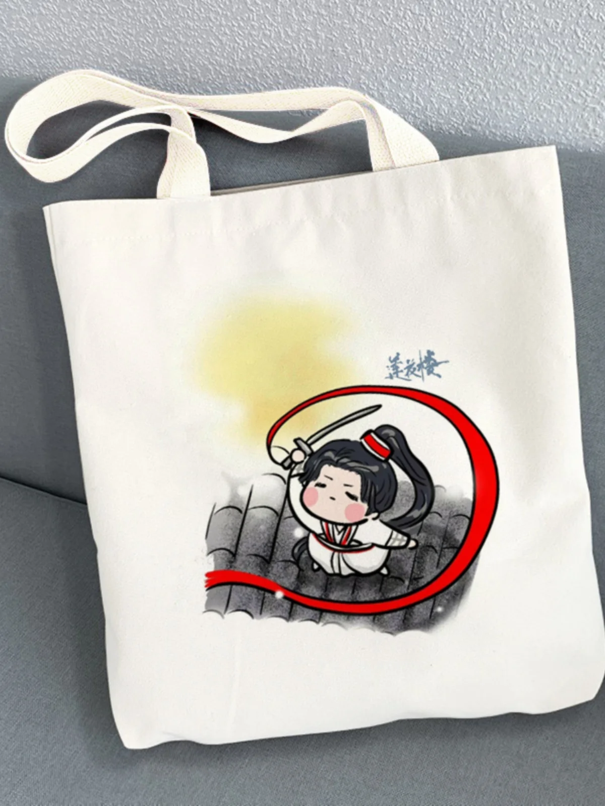 

Lily Lotus Tower Li Xiang Cheng Cartoon Canvas Bag Women Casual Handbag Eco Bag Cloth Bag Students Outdoor Travel op