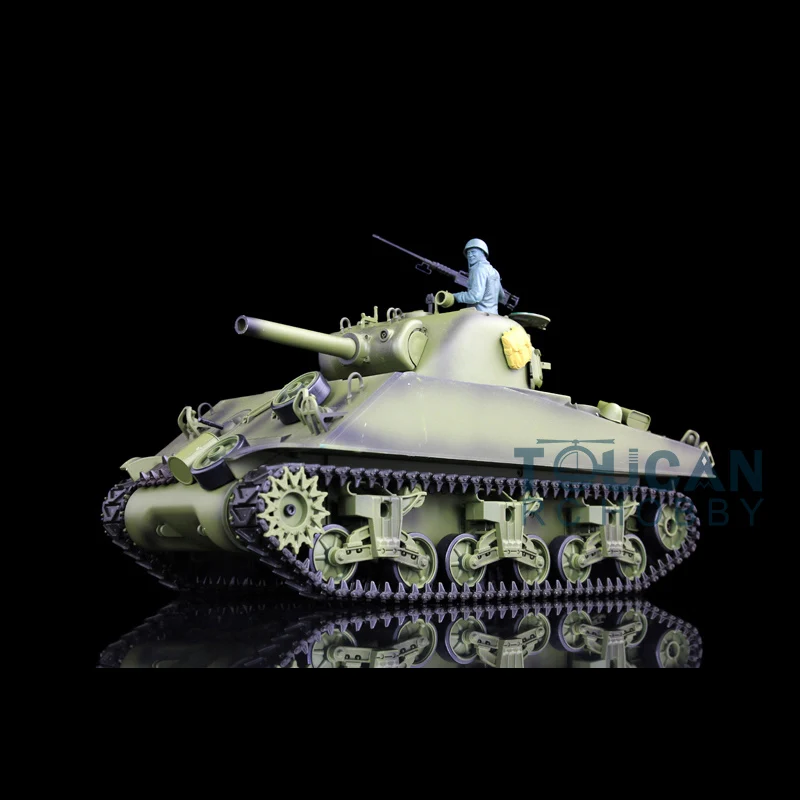 1/16 2.4G Heng Long TK7.0 플라스틱 버전, 셔먼 M4A3 3898 RTR RC 탱크 모델, 남아용 선물 TH17665