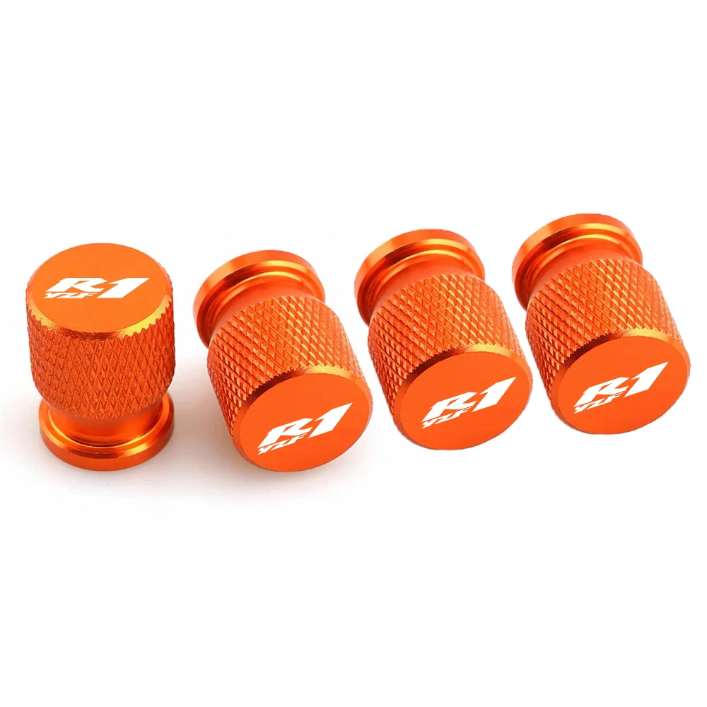 4pcs Motorcycle Wheel Tire Valve Caps Tyre Stem Covers Aluminum Alloy Airdust Waterproof for Yamaha YZFR1 YZF R1 R1M R1S